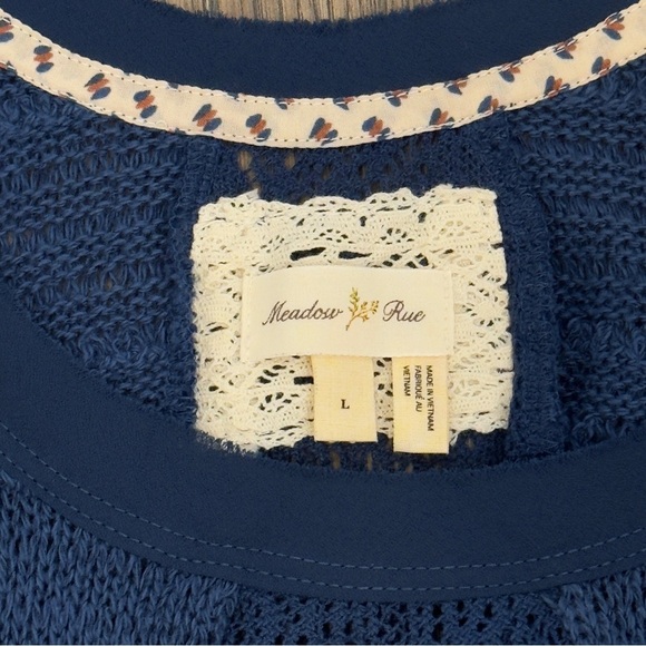 Anthropologie Meadow Rue Women's Sleeveless Crochet Lace Top Size Large - Picture 3 of 7